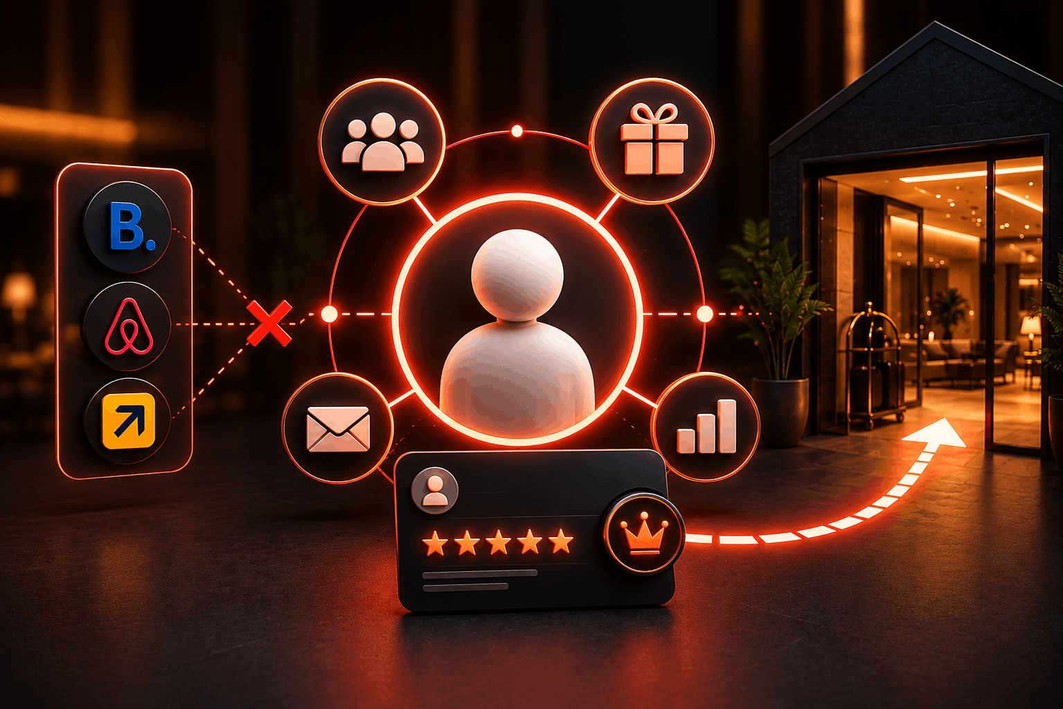 Hotel guest relationship marketing platform